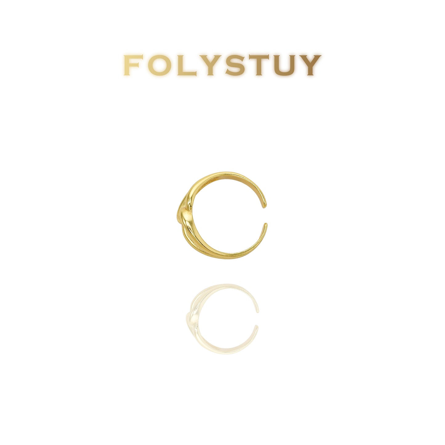 【FOLYSTUY(YNZ50)】24k gold filled Eternity Infinity Symbol Ring