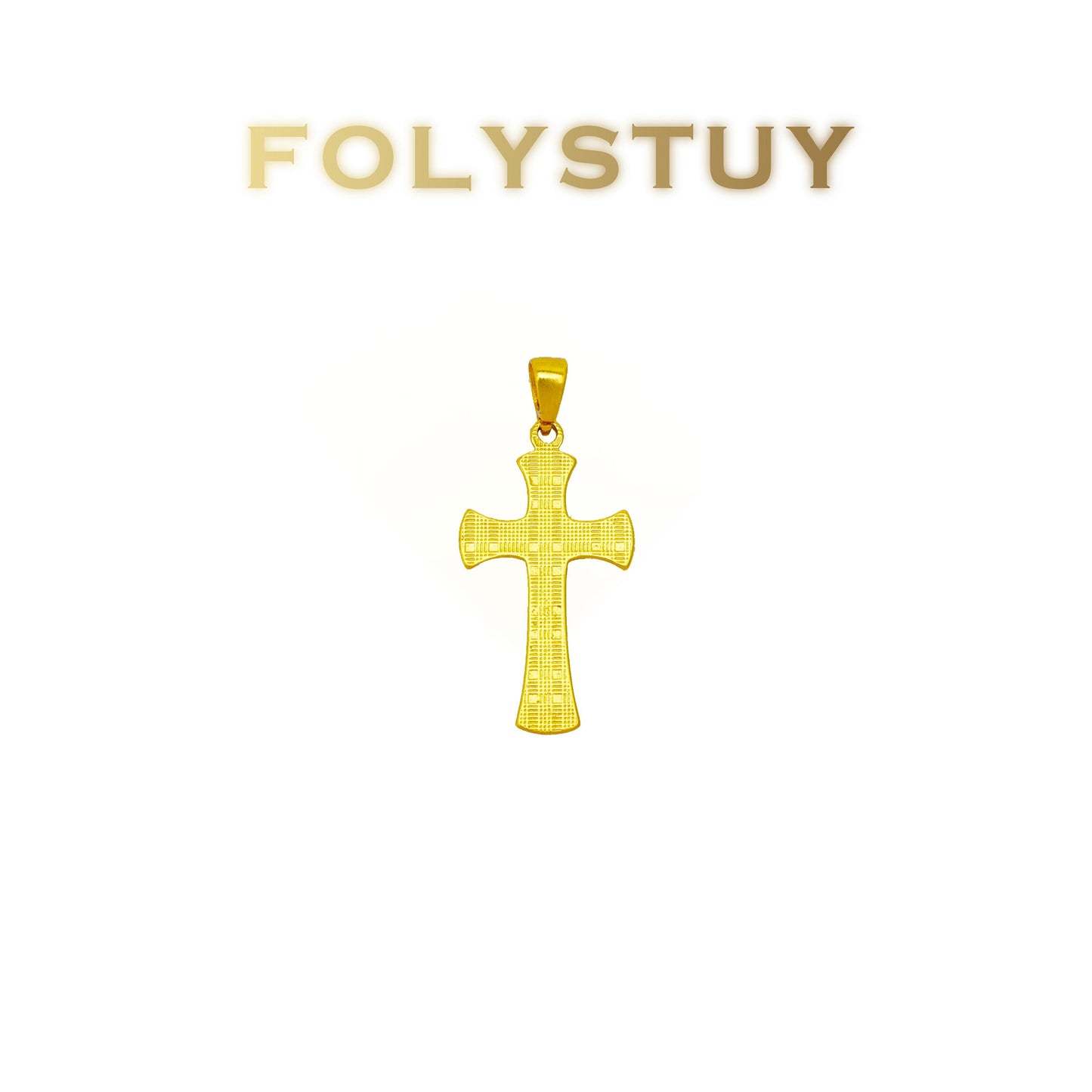 FOLYSTUY(YNK18) 24k gold filled cross pendent
