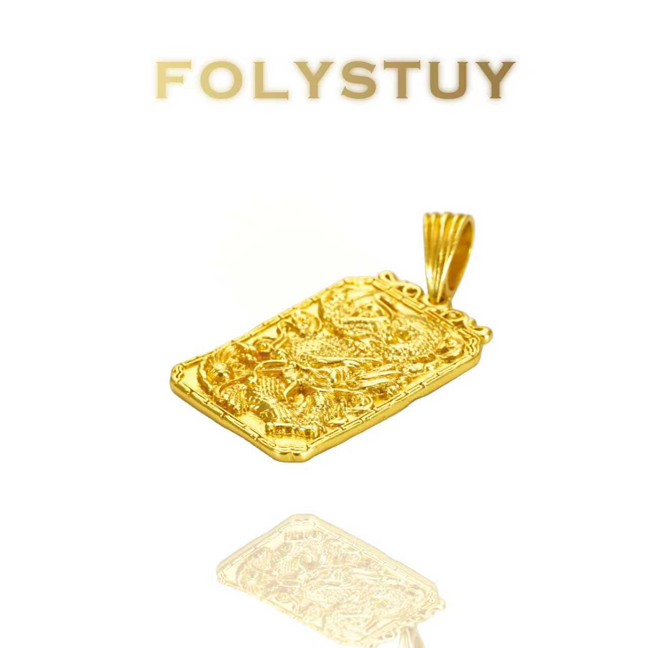 FOLYSTUY(YNK10) 24k gold filled Dragon Pendant