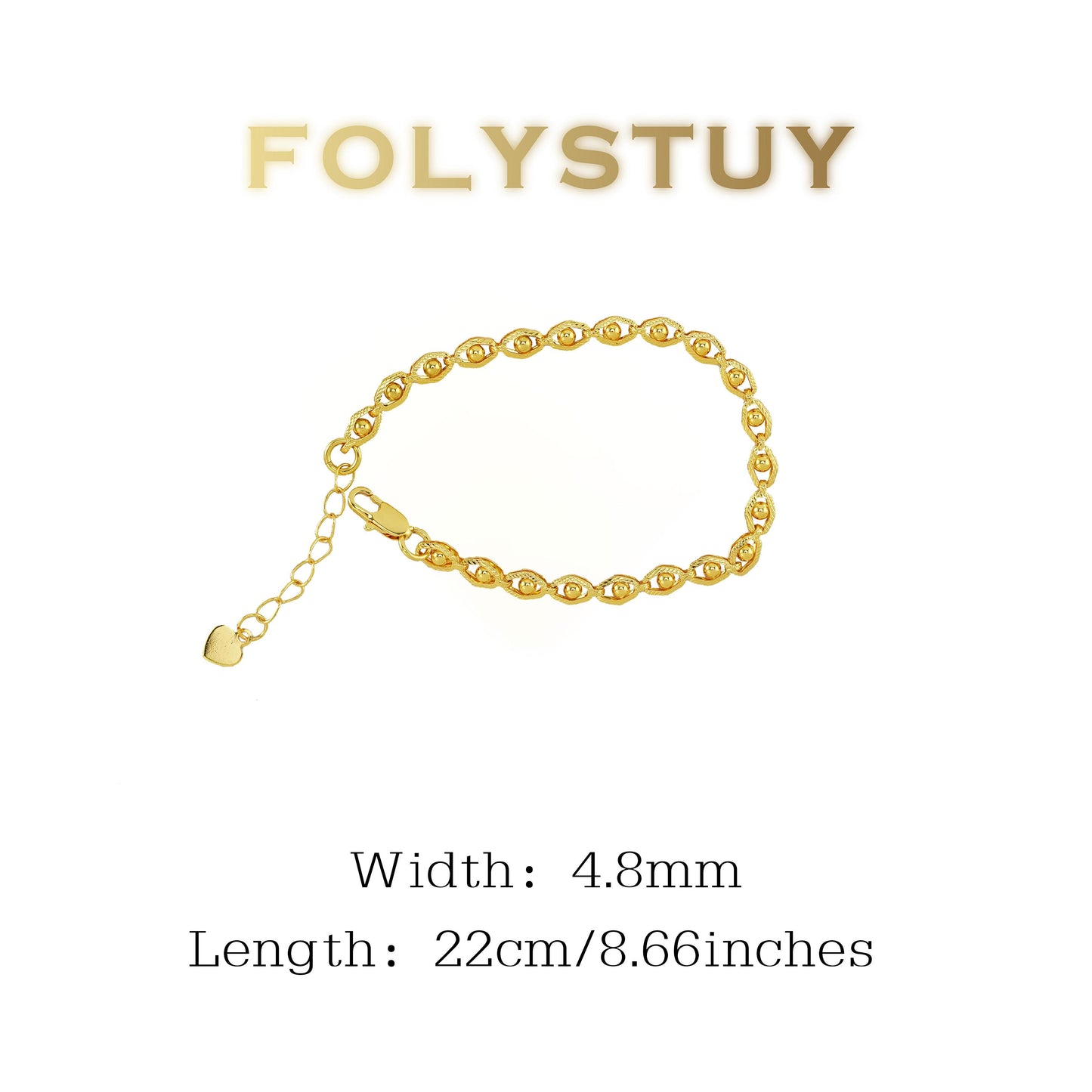 【FOLYSTUY(W174)】24k gold filled Devil's Eye Bracelets
