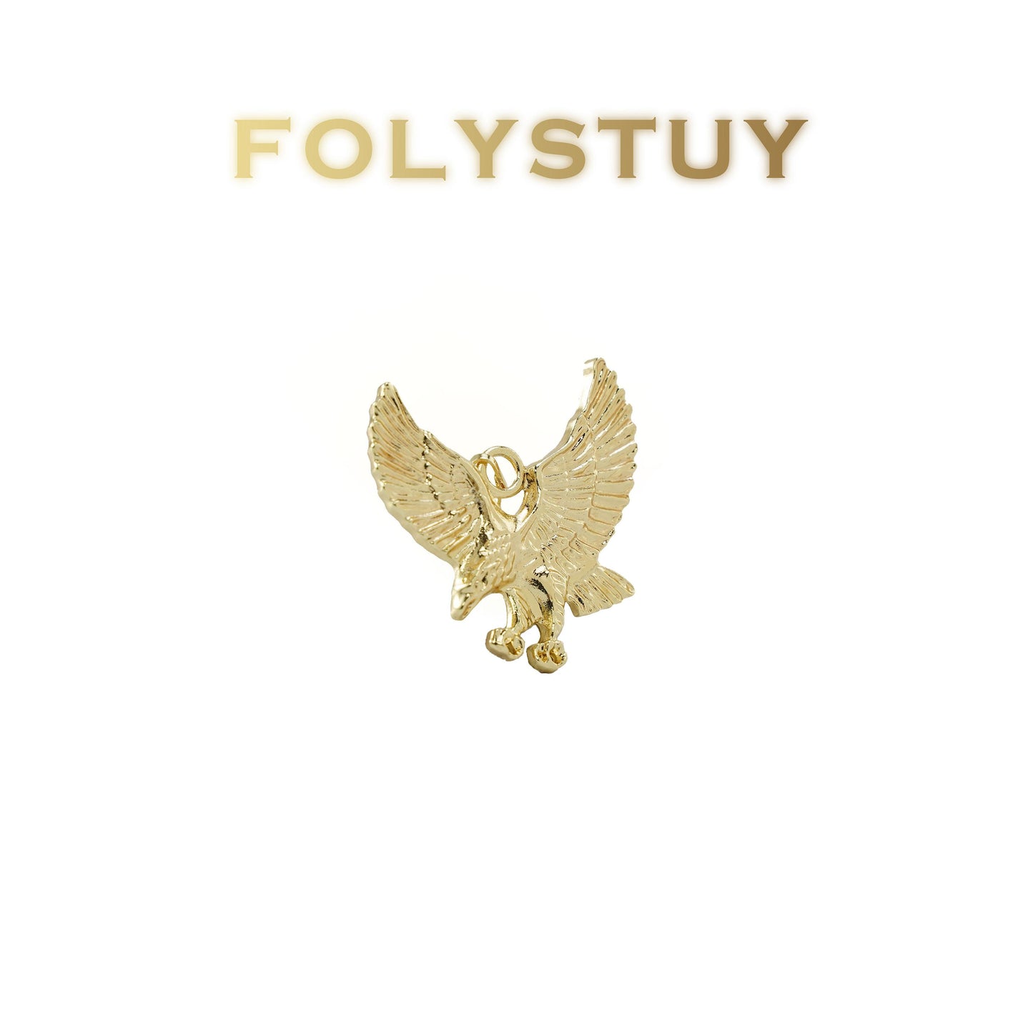 FOLYSTUY(K145) 24k gold filled Eagle's Hold Pendant