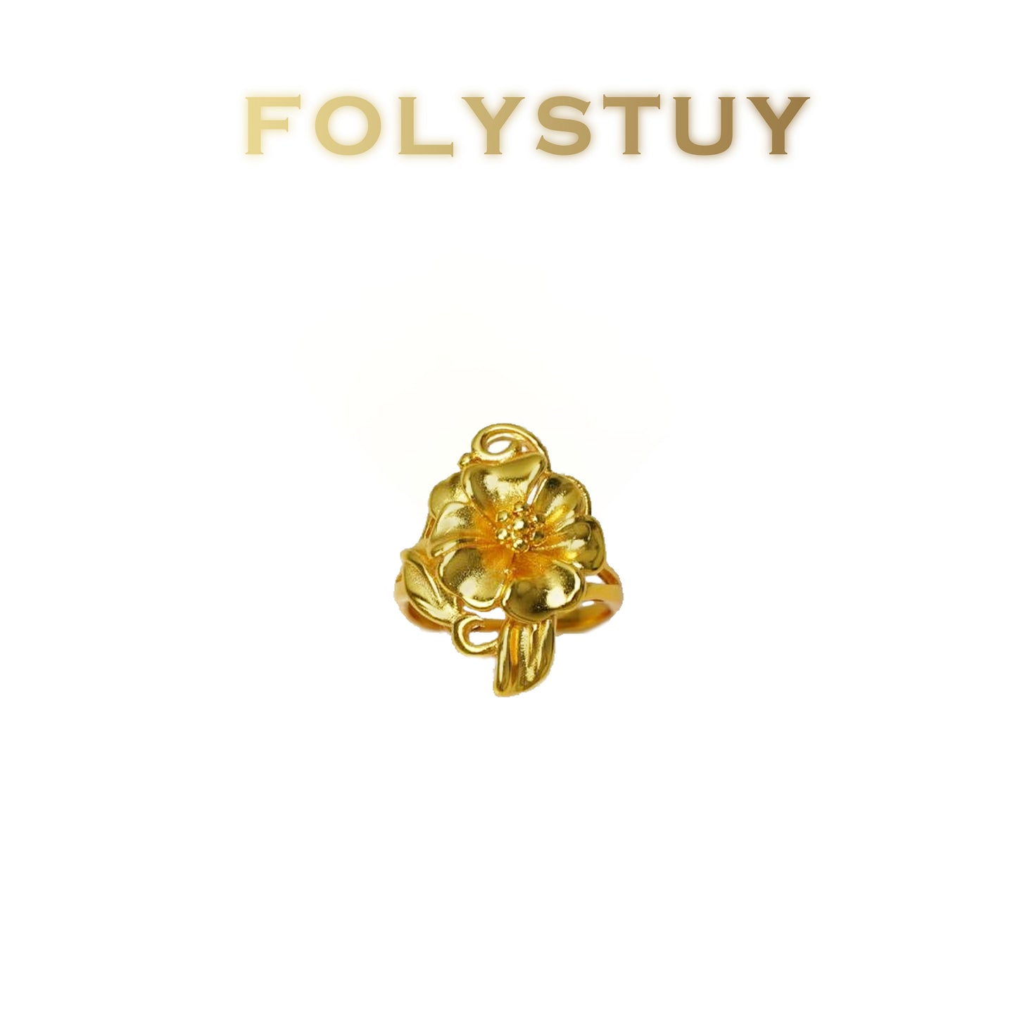 【FOLYSTUY(YNZ60)】24k gold filled Blooming flowers-Gold Floral Design Jewelry