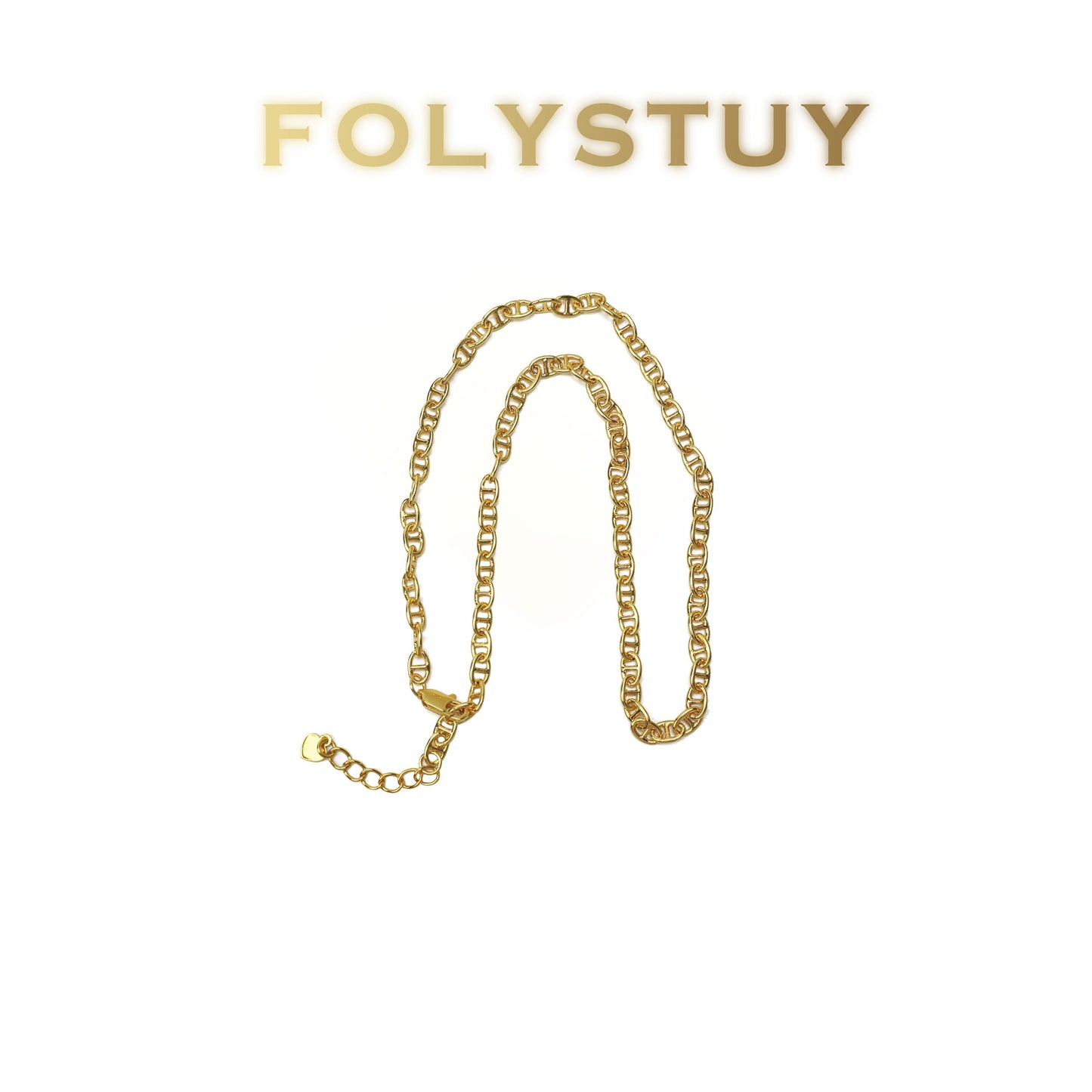 【FOLYSTUY (Y146)】24k gold filled O-shaped necklace