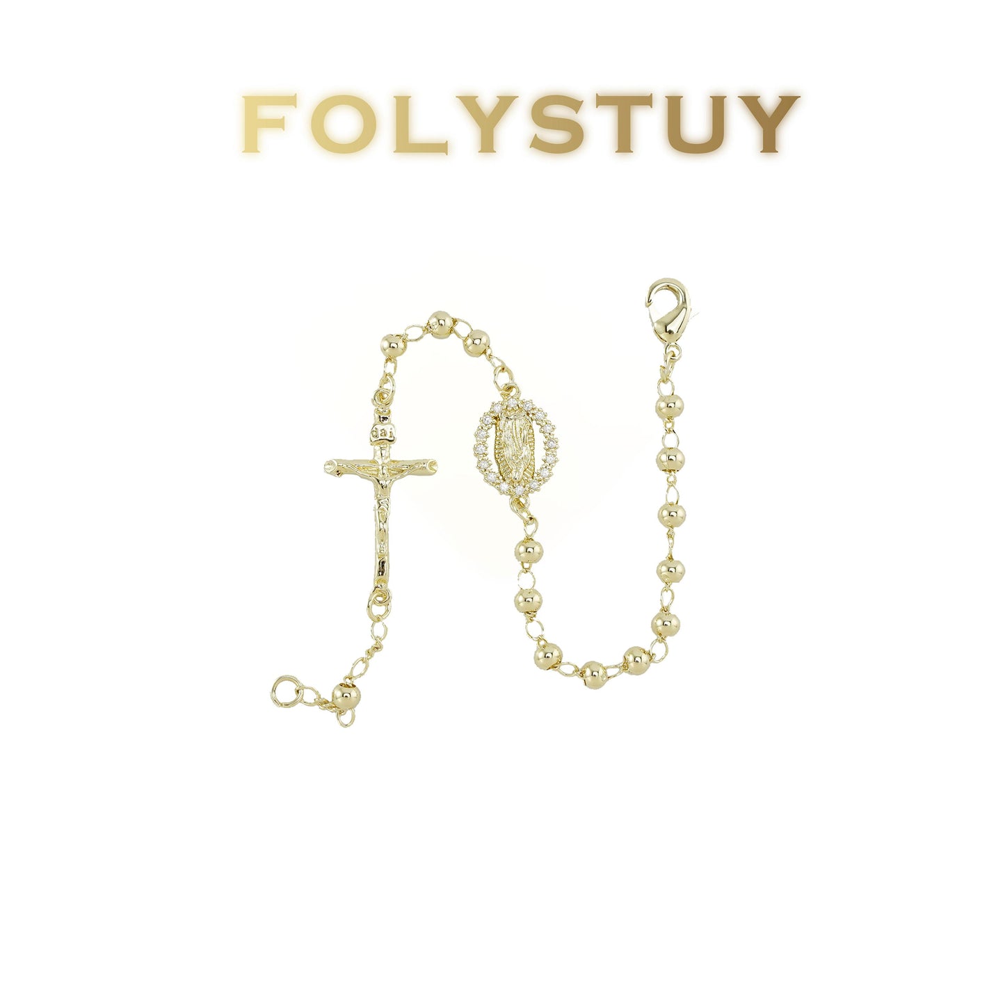 【FOLYSTUY(W175)】24k gold filled Sleek Cross Necklace