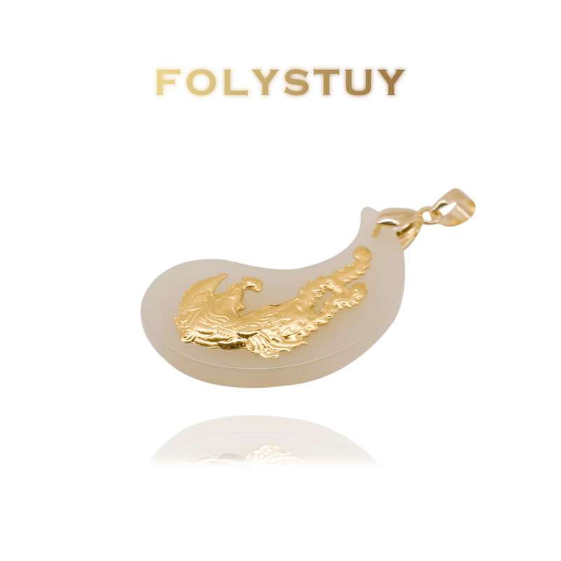 A pair of dragon and phoenix pendants NO.JXY64