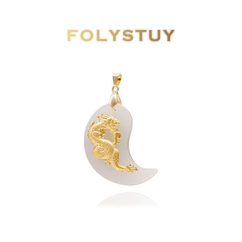 A pair of dragon and phoenix pendants NO.JXY64