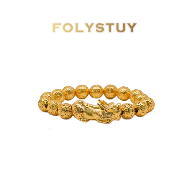 Double Pixiu Coin Bead Bracelet NO.W68