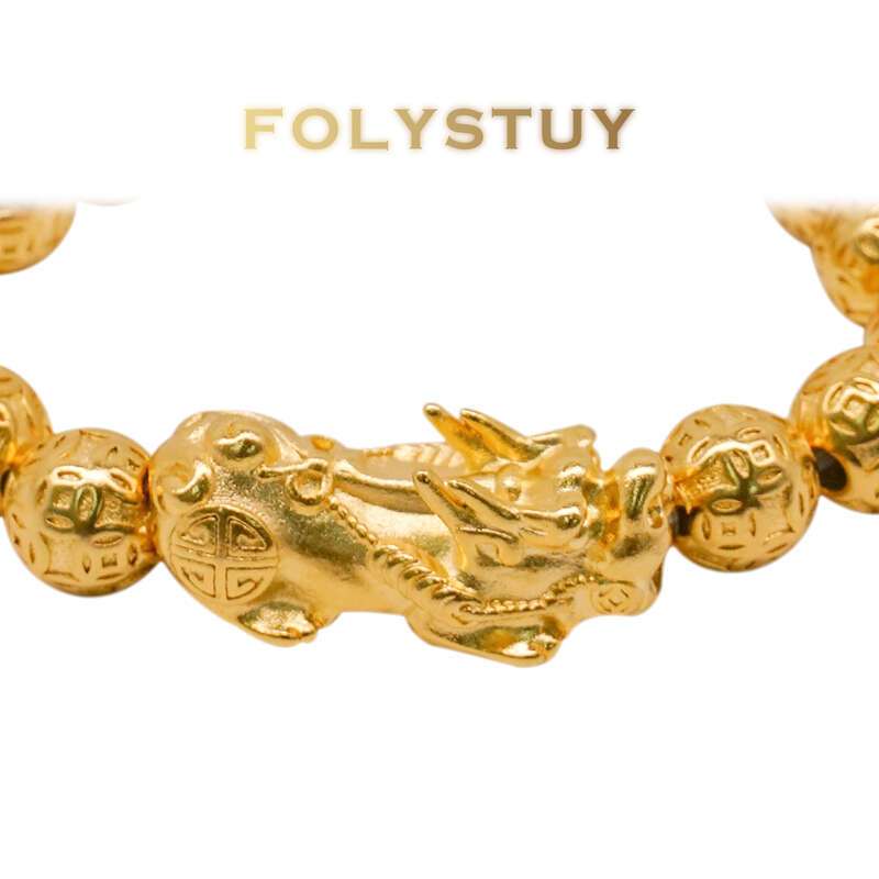 Double Pixiu Coin Bead Bracelet NO.W68
