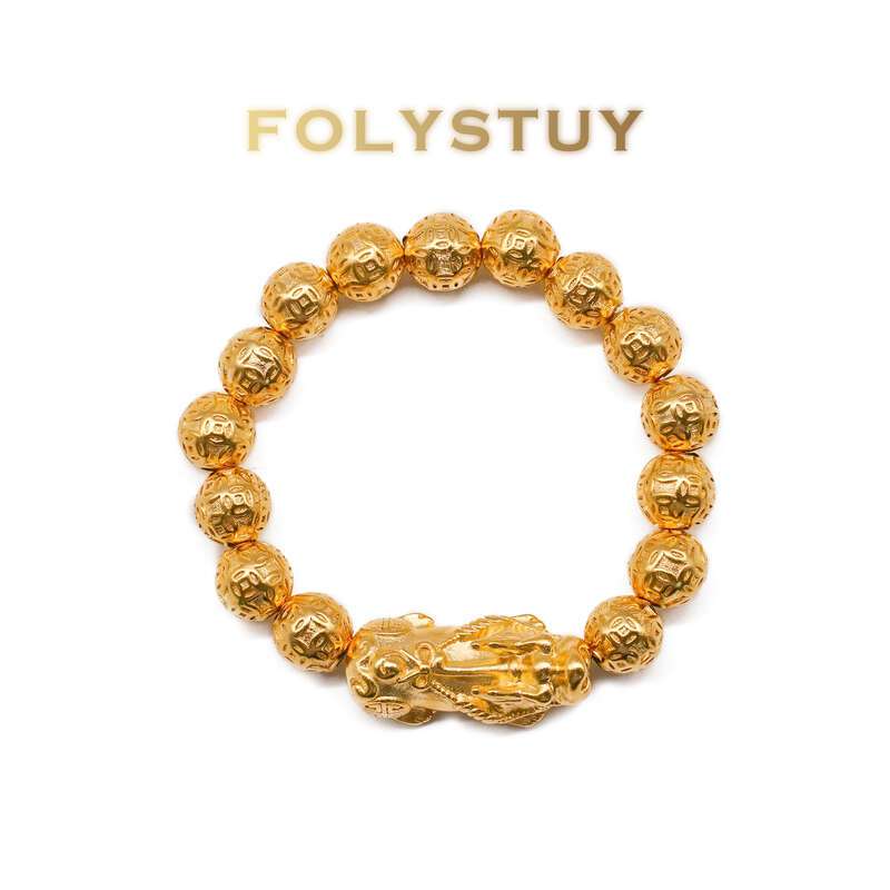 Double Pixiu Coin Bead Bracelet NO.W68
