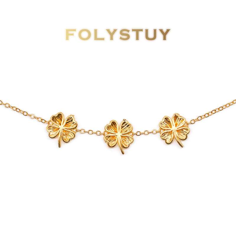 Glod Four-leaf Clover Bracelet NO.W104