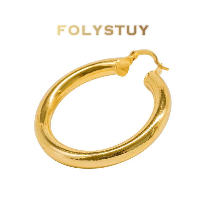 Glossy Vegan Hoop Earrings NO.C33