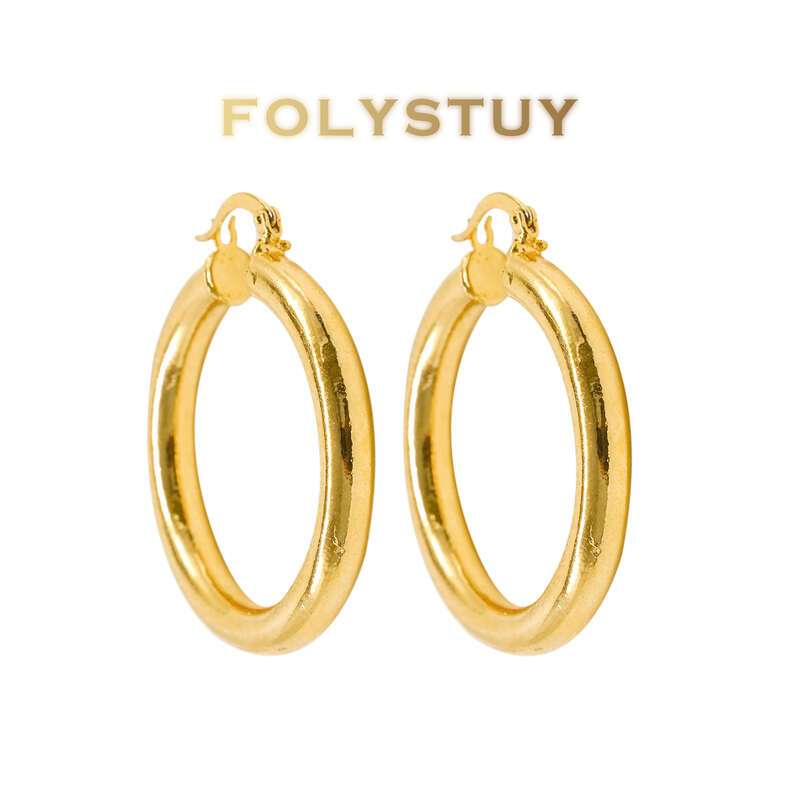 Glossy Vegan Hoop Earrings NO.C33