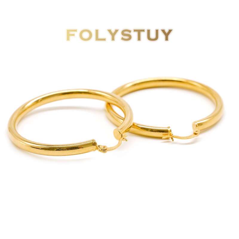 Glossy Vegan Hoop Earrings NO.C34