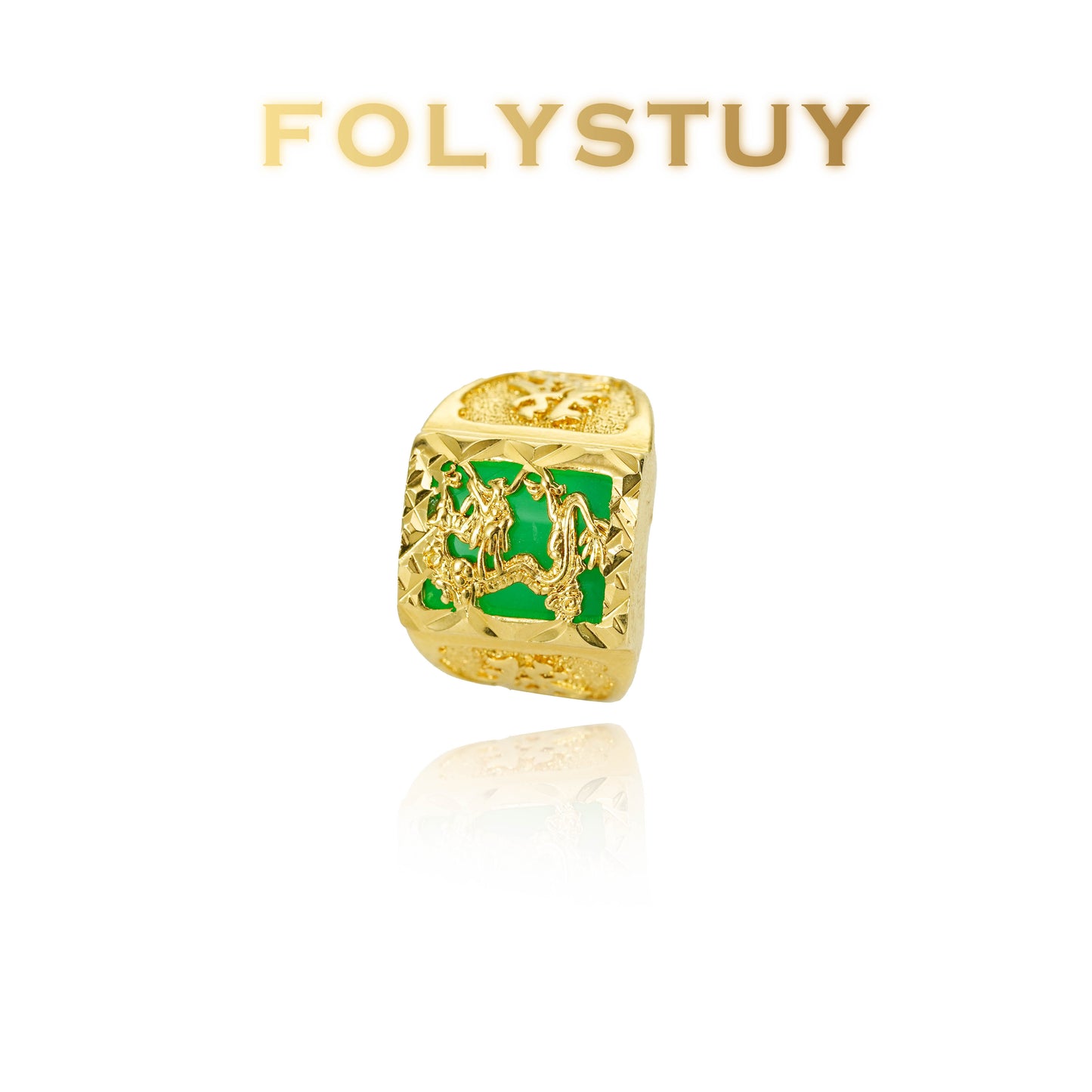Jade Bottom Dragon Ring NO.Z51