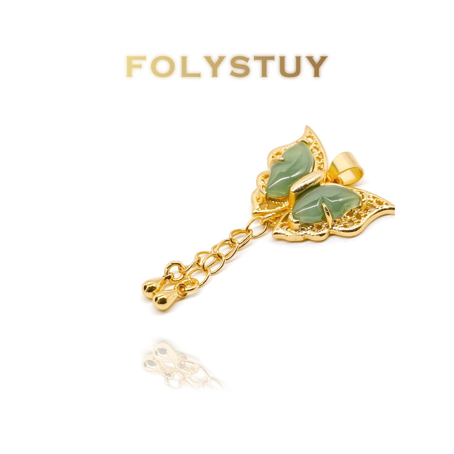 Colgante de mariposa de jade K67