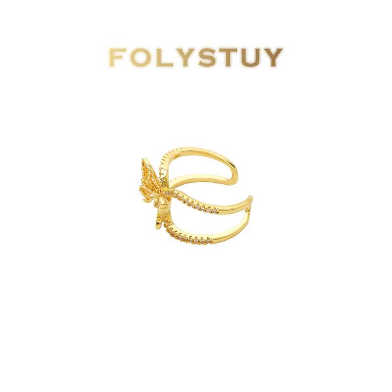 White Gem Butterfly Ring NO.Z125