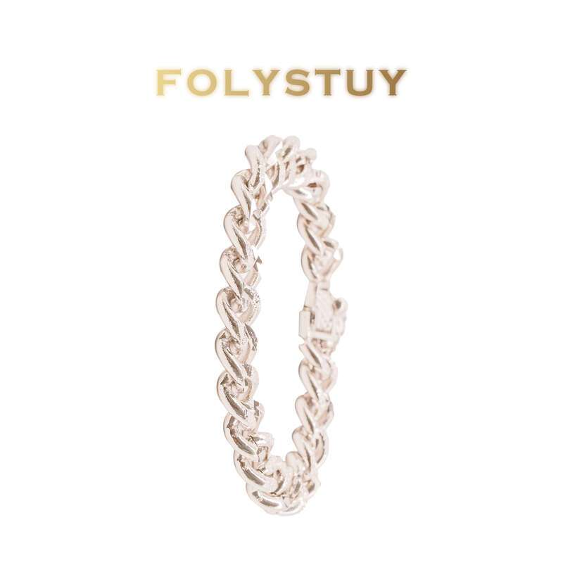 White Gold Cuban Bracelet NO.W33