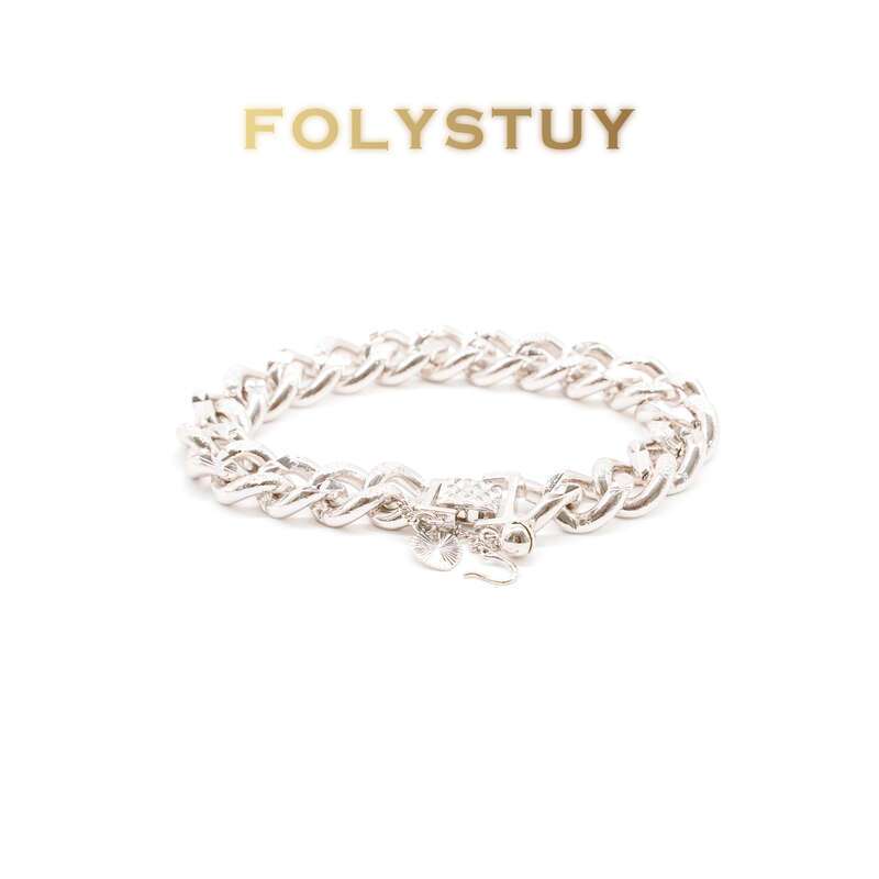 White Gold Cuban Bracelet NO.W33
