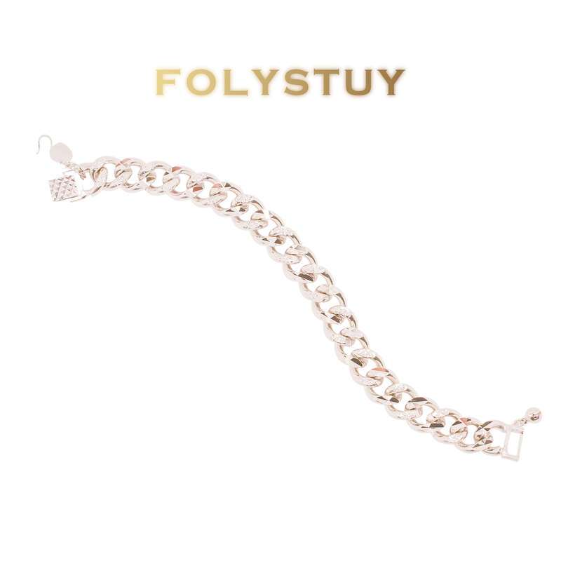 White Gold Cuban Bracelet NO.W33