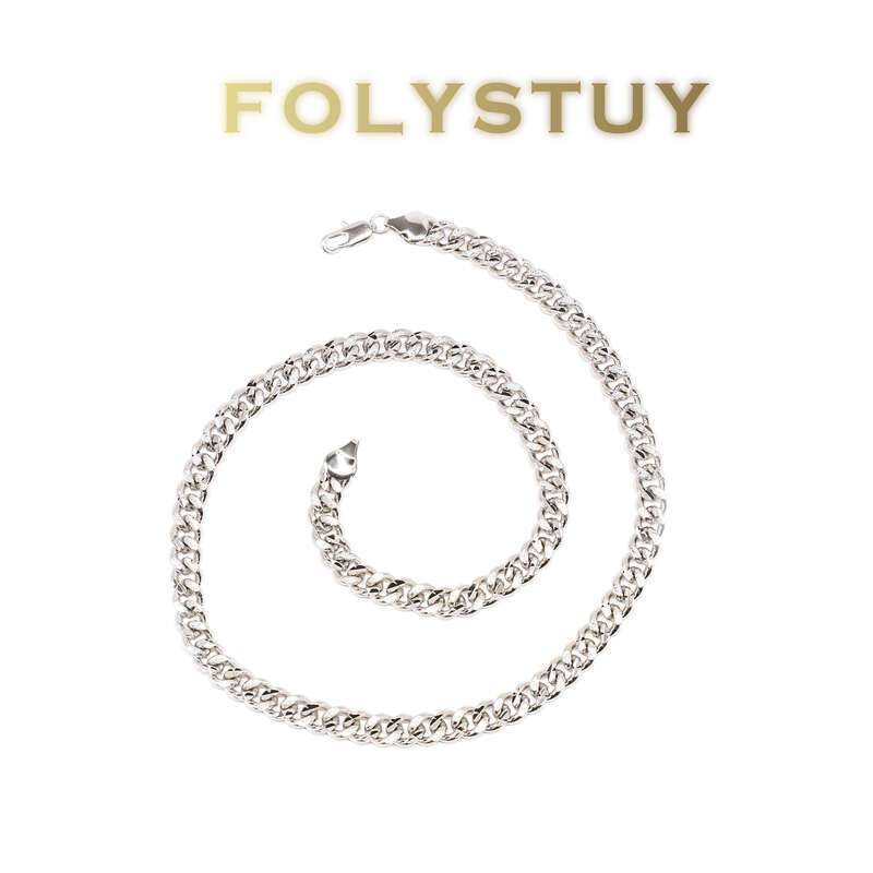 White Gold Cuban Necklace NO.Y68