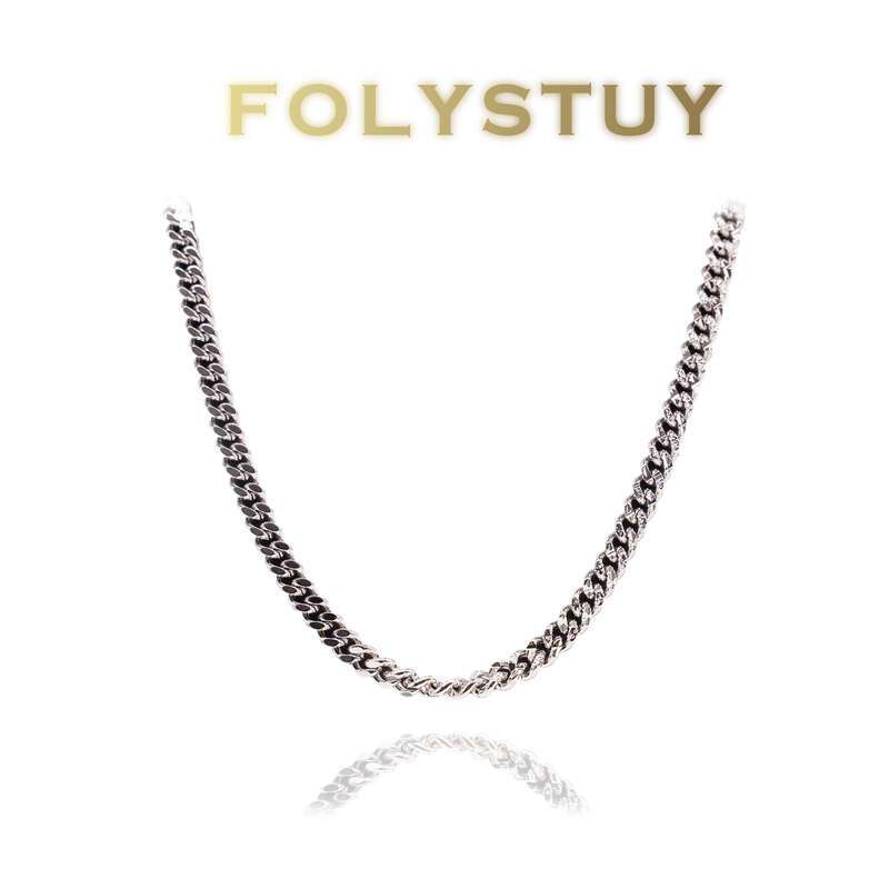 White Gold Cuban Necklace NO.Y52
