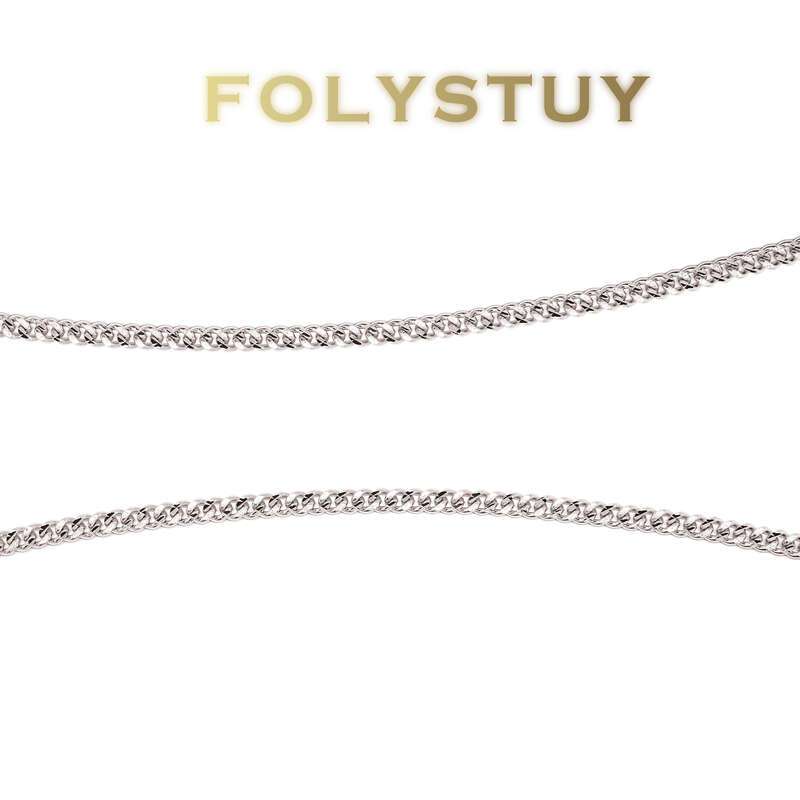 White Gold Cuban Necklace NO.Y68