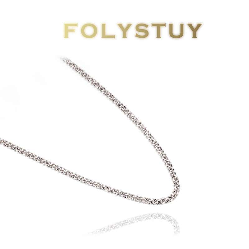 White Gold Cuban Necklace NO.Y52