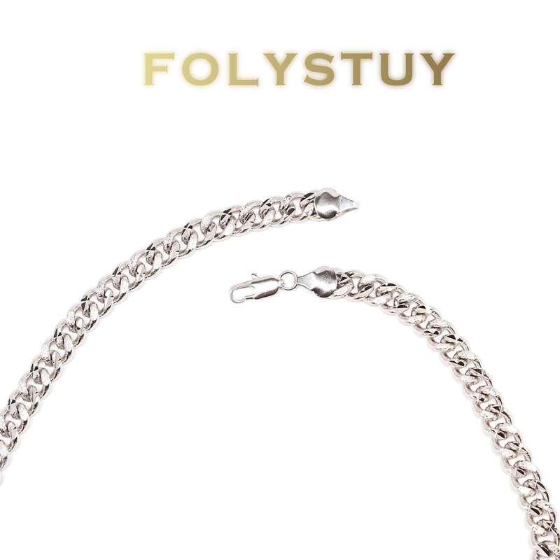 White Gold Cuban Necklace NO.Y68