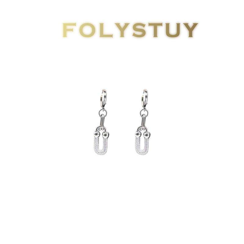 White Gold Paperclip Jewelry Set NO.Y125