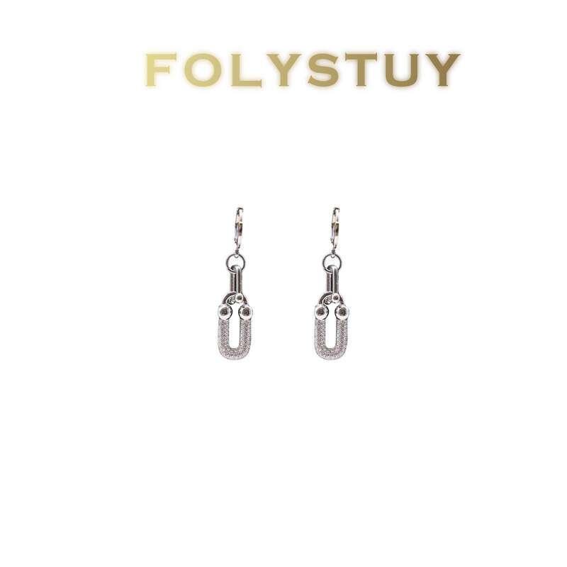 White Gold Paperclip Jewelry Set NO.Y125