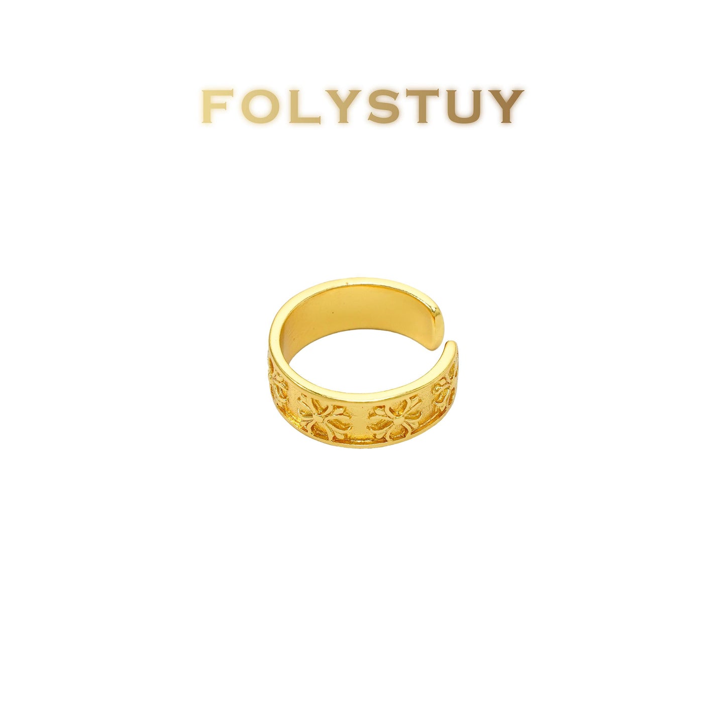 【FOLYSTUY (YNZ48)】24k gold filled Fashion Trends Ring
