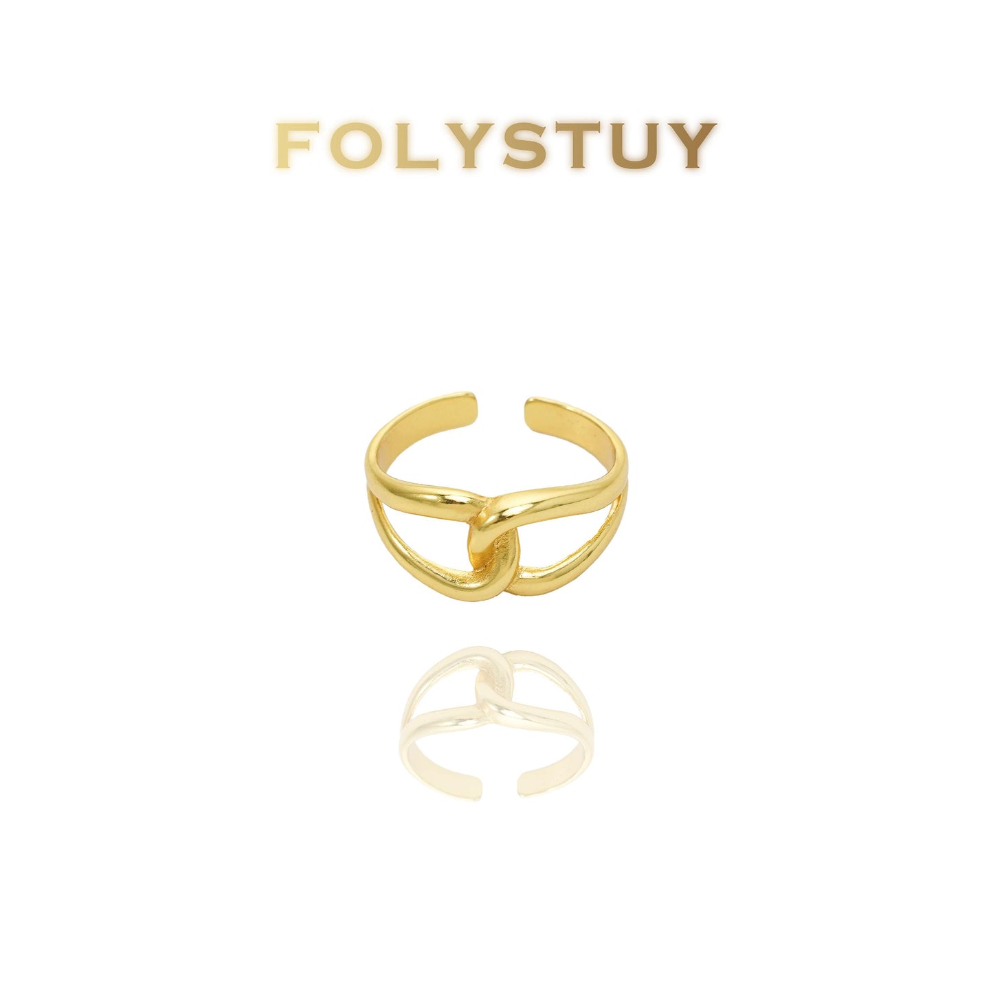 【FOLYSTUY(YNZ50)】24k gold filled Eternity Infinity Symbol Ring