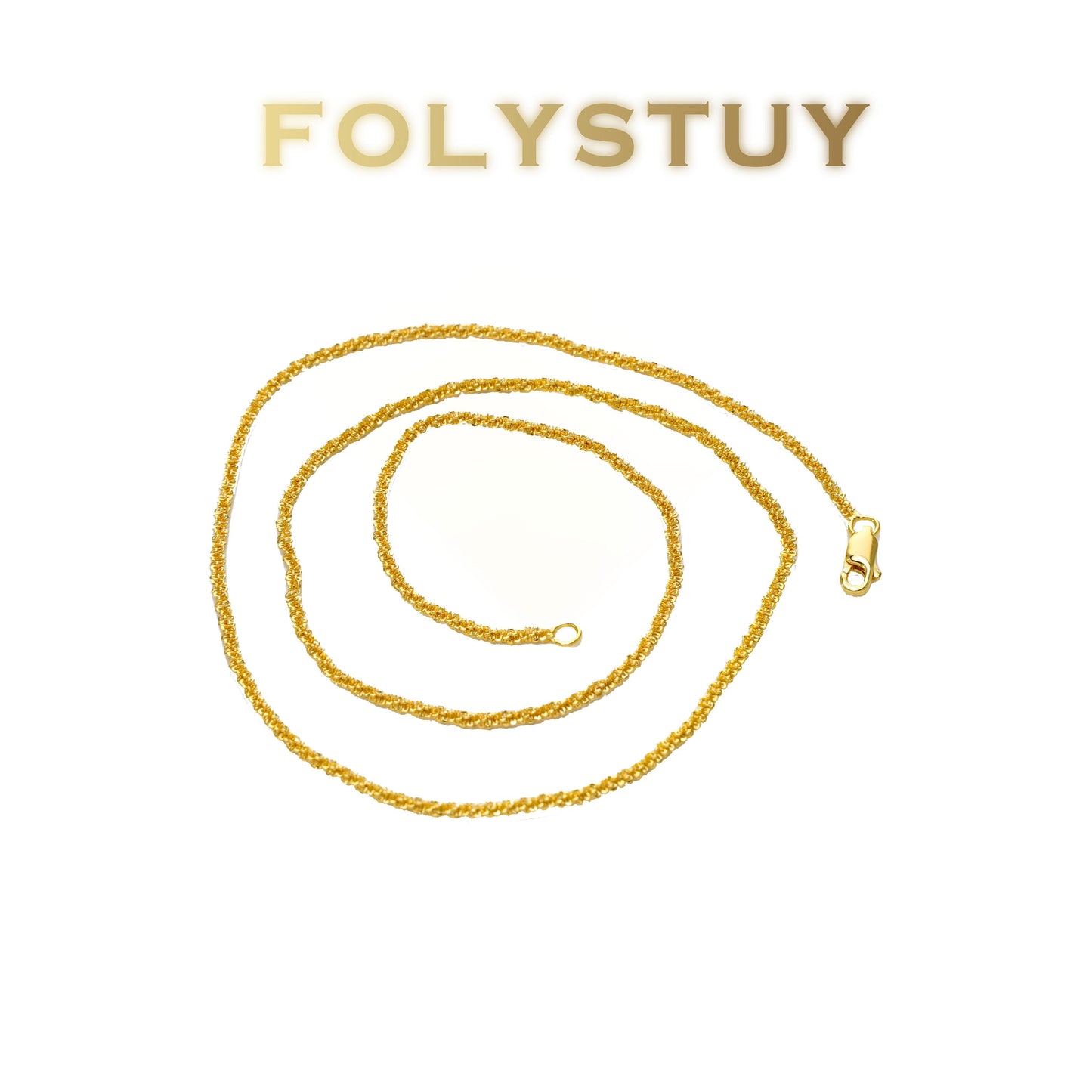 【FOLYSTUY (Y141)】24k gold filled Full Star Necklace