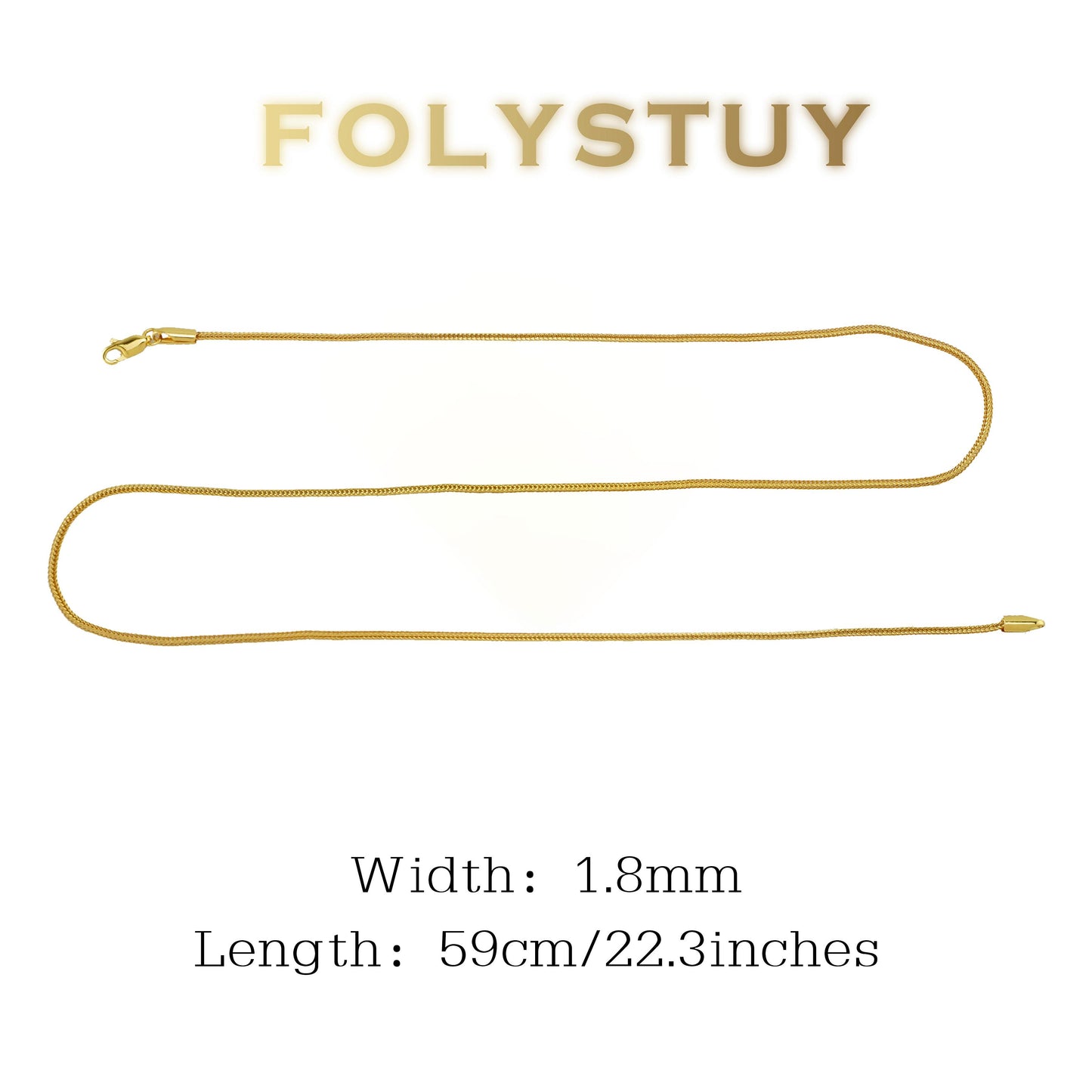【FOLYSTUY (Y136)】24k gold filled Fox Tail Necklace
