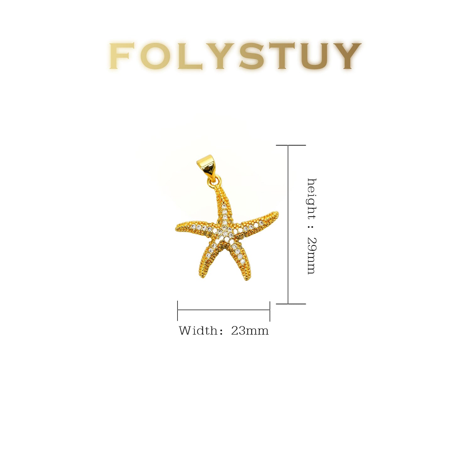 【FOLYSTUY (K137) 】24k gold filled Exquisite Starfish Pendant