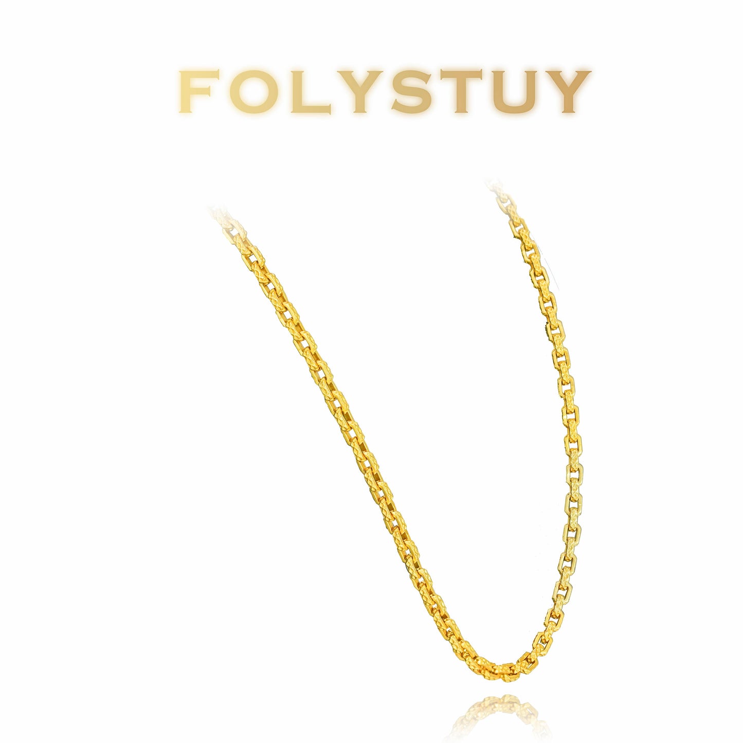 FOLYSTUY (YNY02) 24k gold filled O-link Necklace
