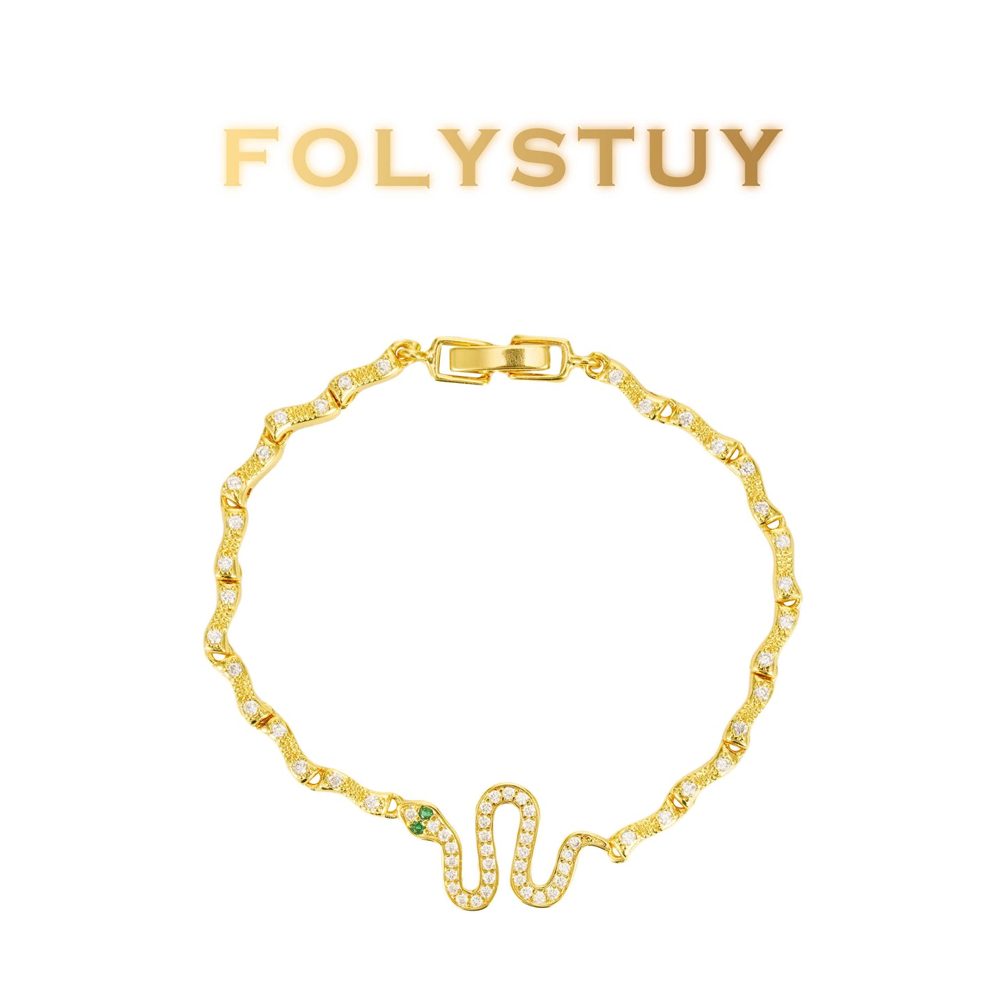【FOLYSTUY (W154)】24k gold filled Snake Bracelet