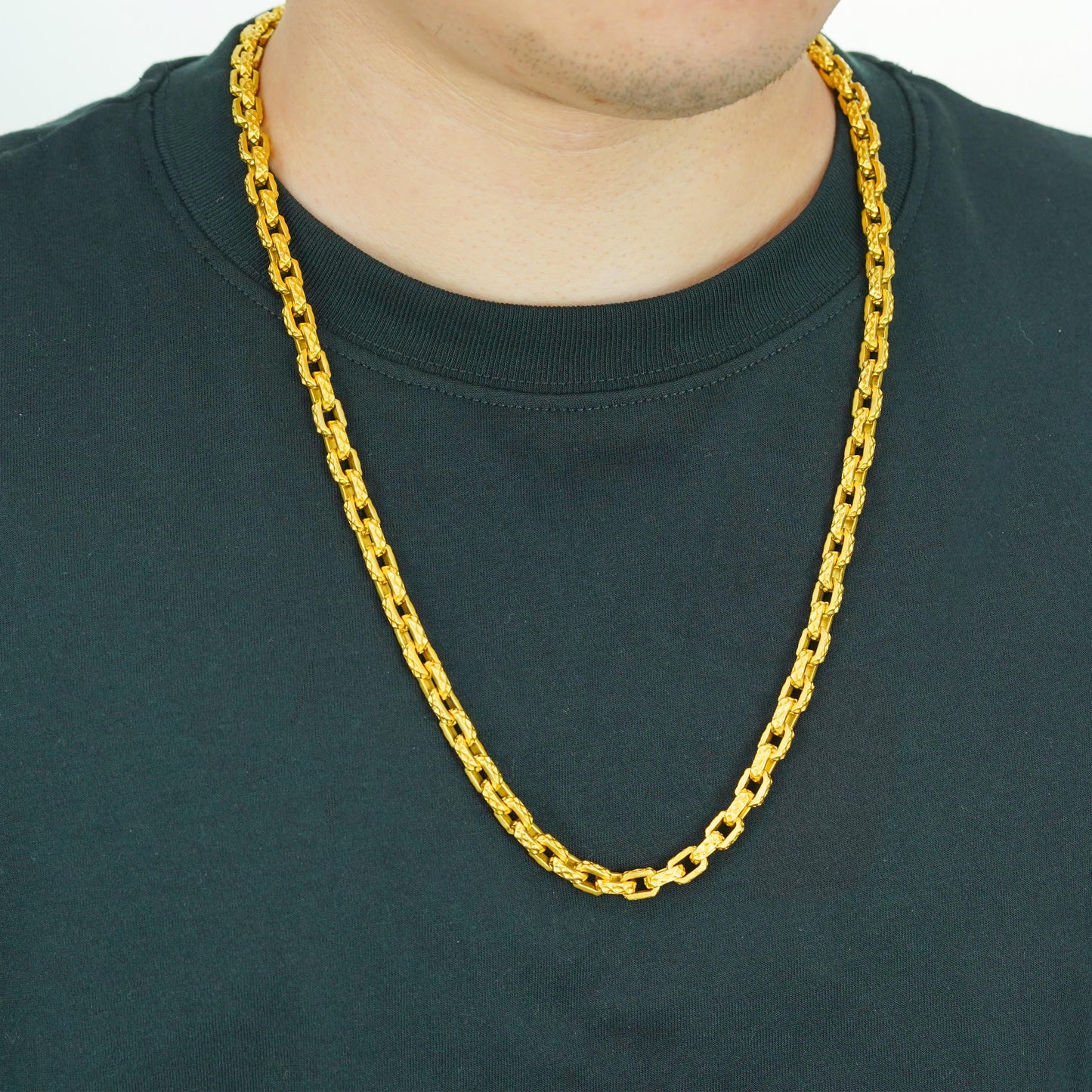 FOLYSTUY (YNY02) 24k gold filled O-link Necklace
