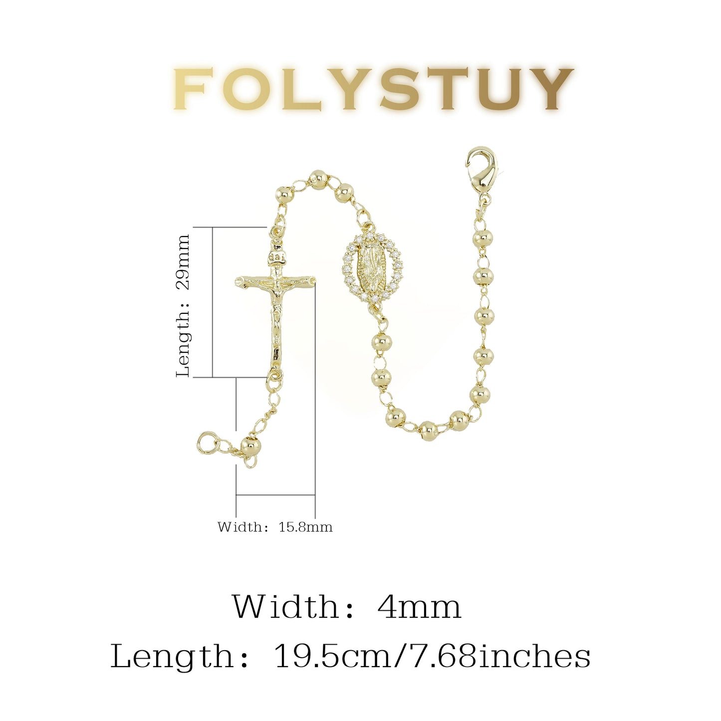 【FOLYSTUY(W175)】24k gold filled Sleek Cross Necklace