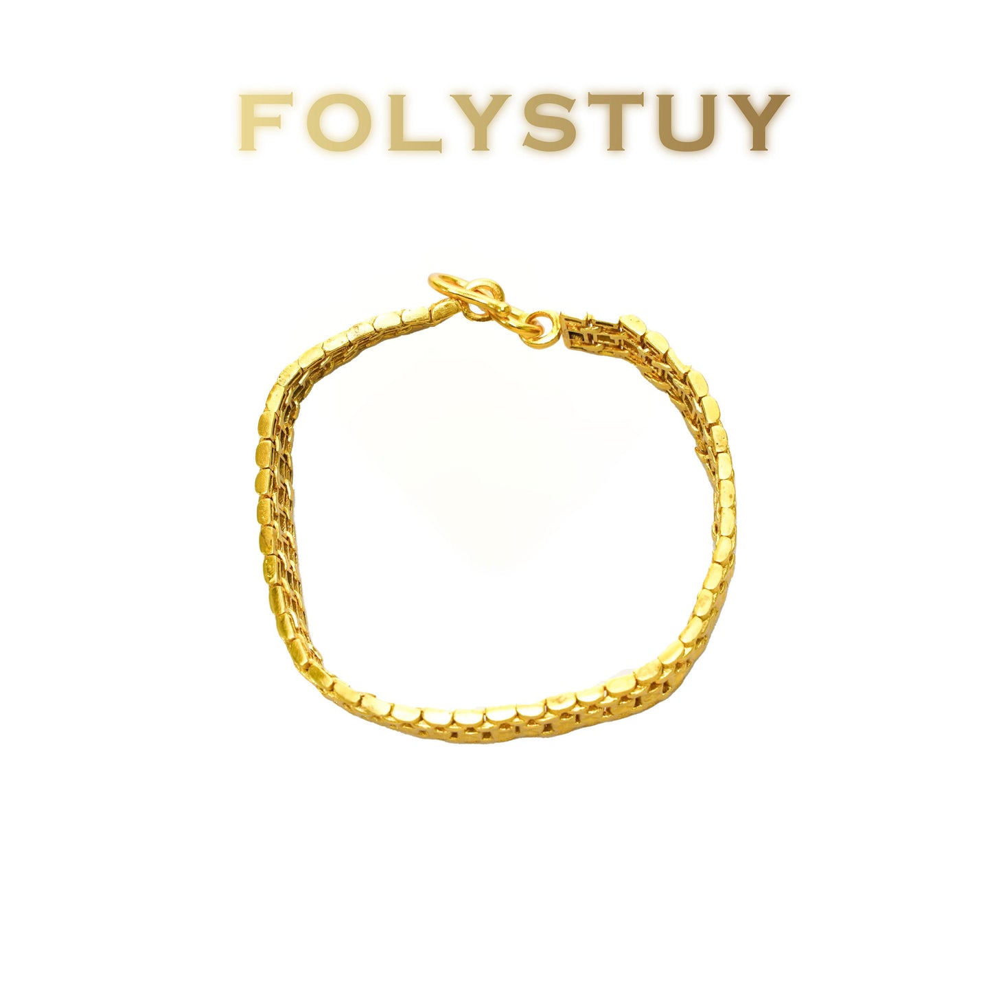 【FOLYSTUY (YNW16)】24k gold filled Watch Bracelet