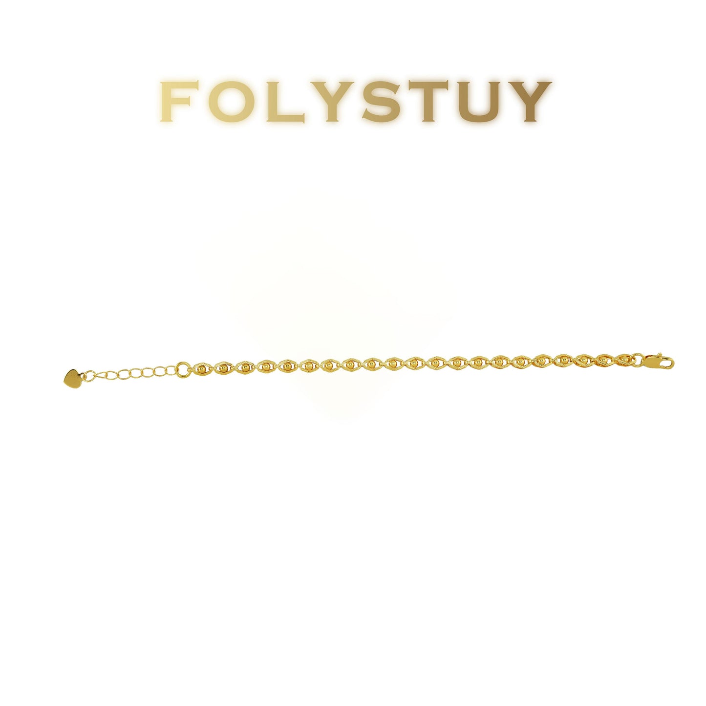 【FOLYSTUY(W174)】24k gold filled Devil's Eye Bracelets