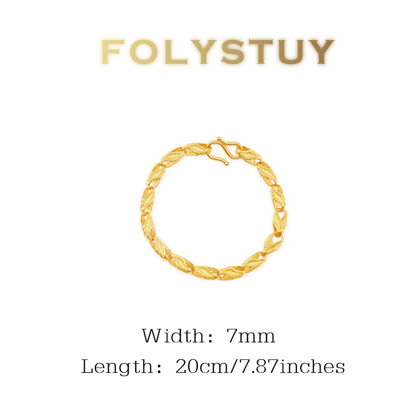 【FOLYSTUY (YNW07)】24k gold filled Wheat Ears Bracelet