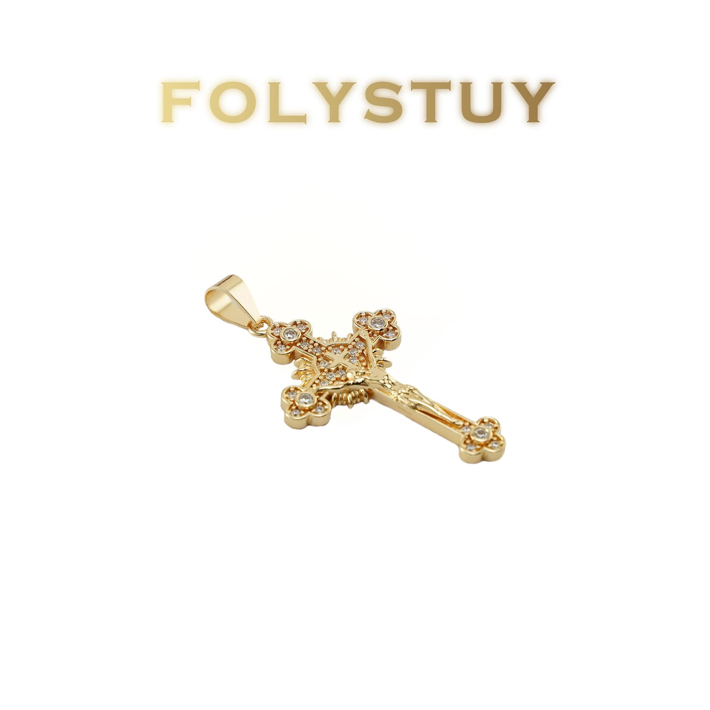 FOLYSTUY(K144) 24k gold filled Cross pendant