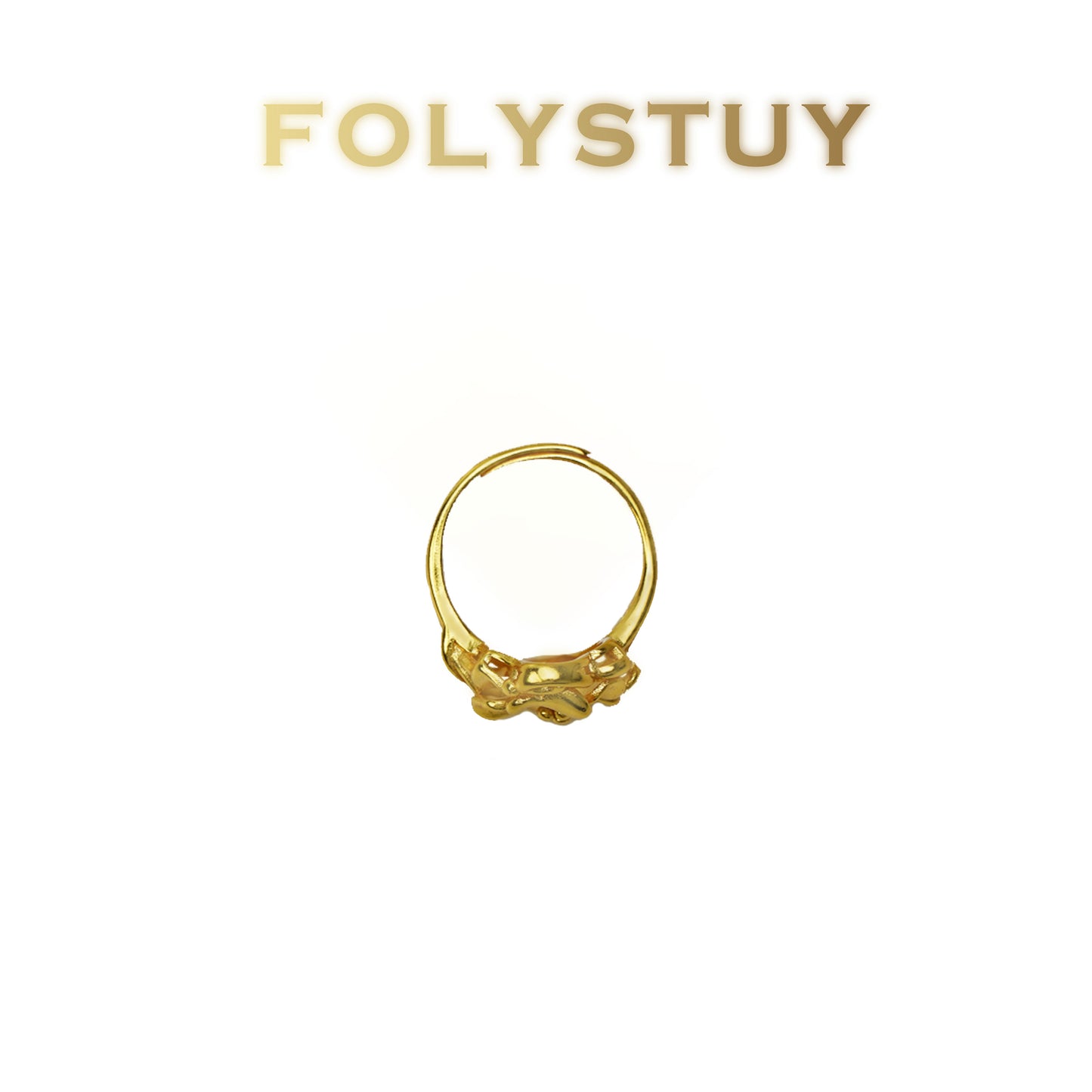 【FOLYSTUY(YNZ60)】24k gold filled Blooming flowers-Gold Floral Design Jewelry