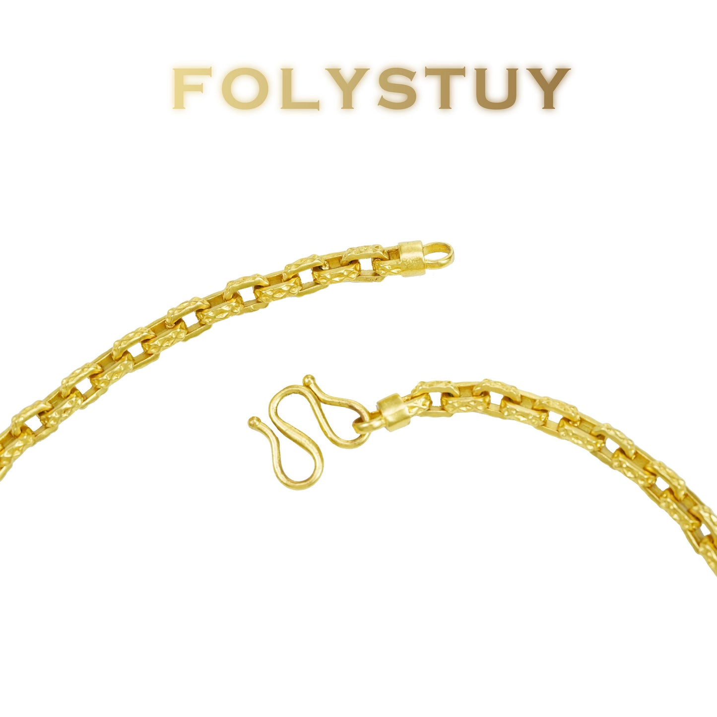 FOLYSTUY (YNY02) 24k gold filled O-link Necklace