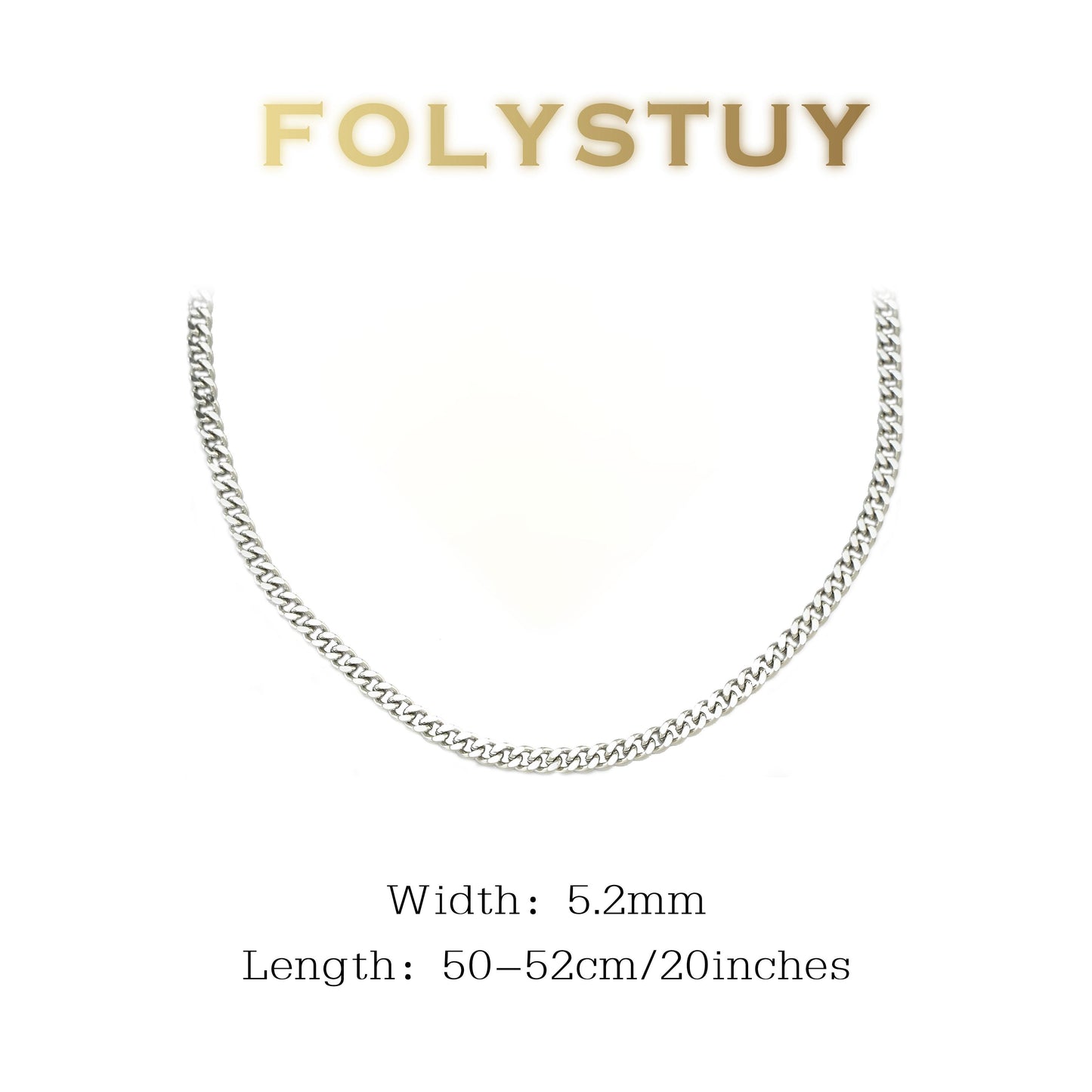 【FOLYSTUY(Y148)】24k gold filled Platinum Little Cuba Necklace