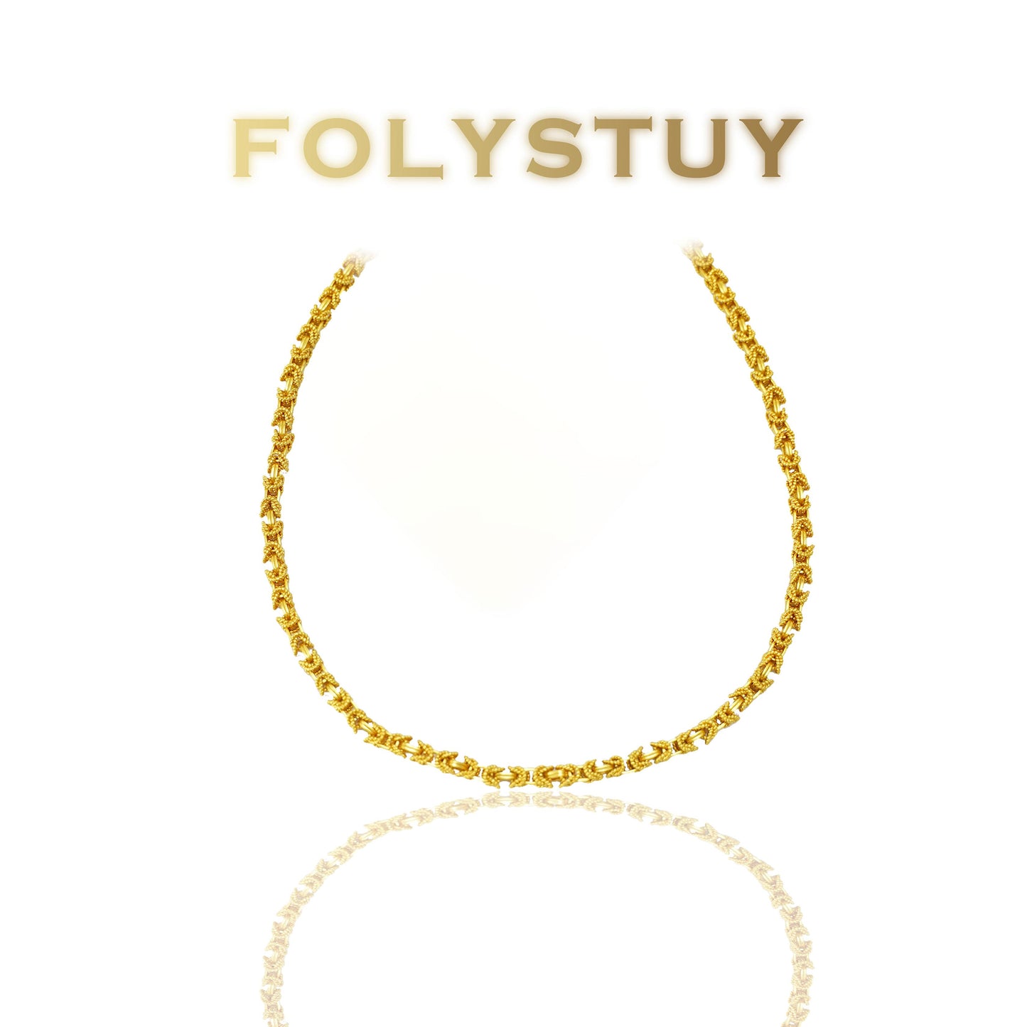 【FOLYSTUY(YNY11)】24k gold filled Big keel tank necklace