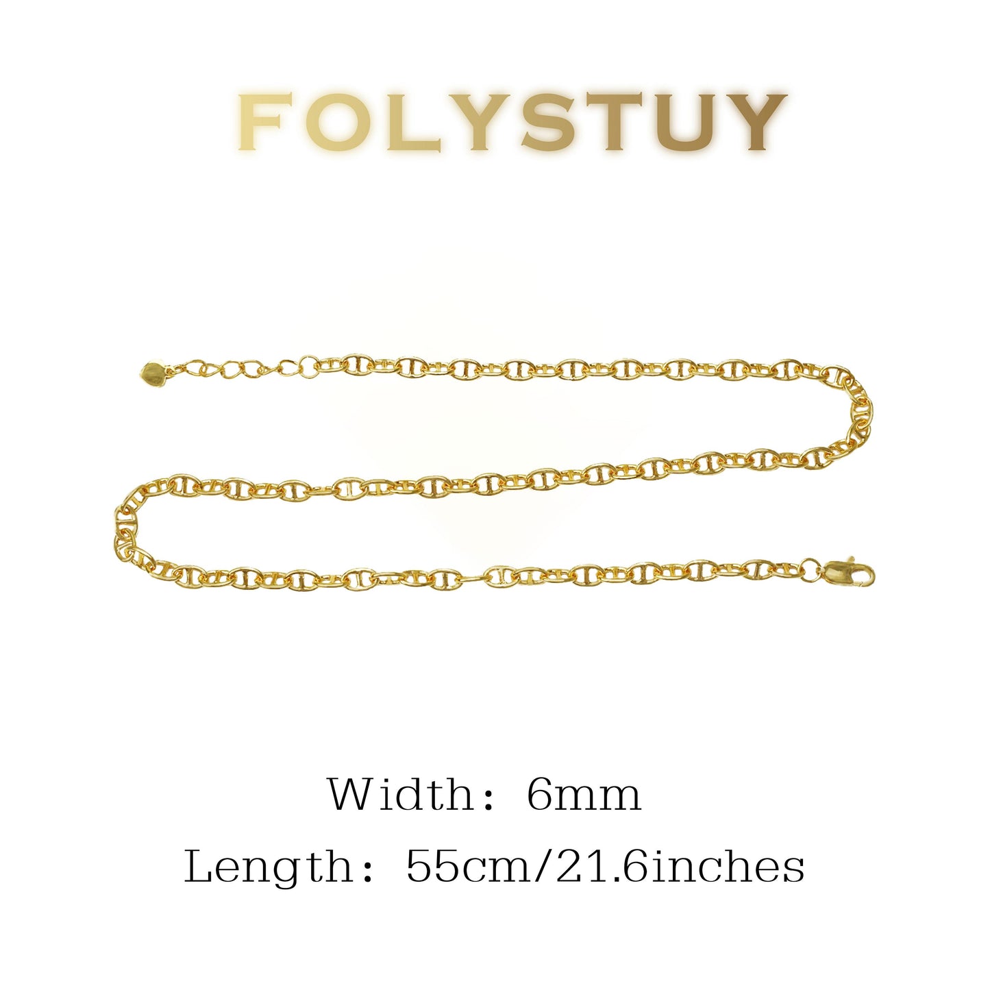 【FOLYSTUY (Y146)】24k gold filled O-shaped necklace