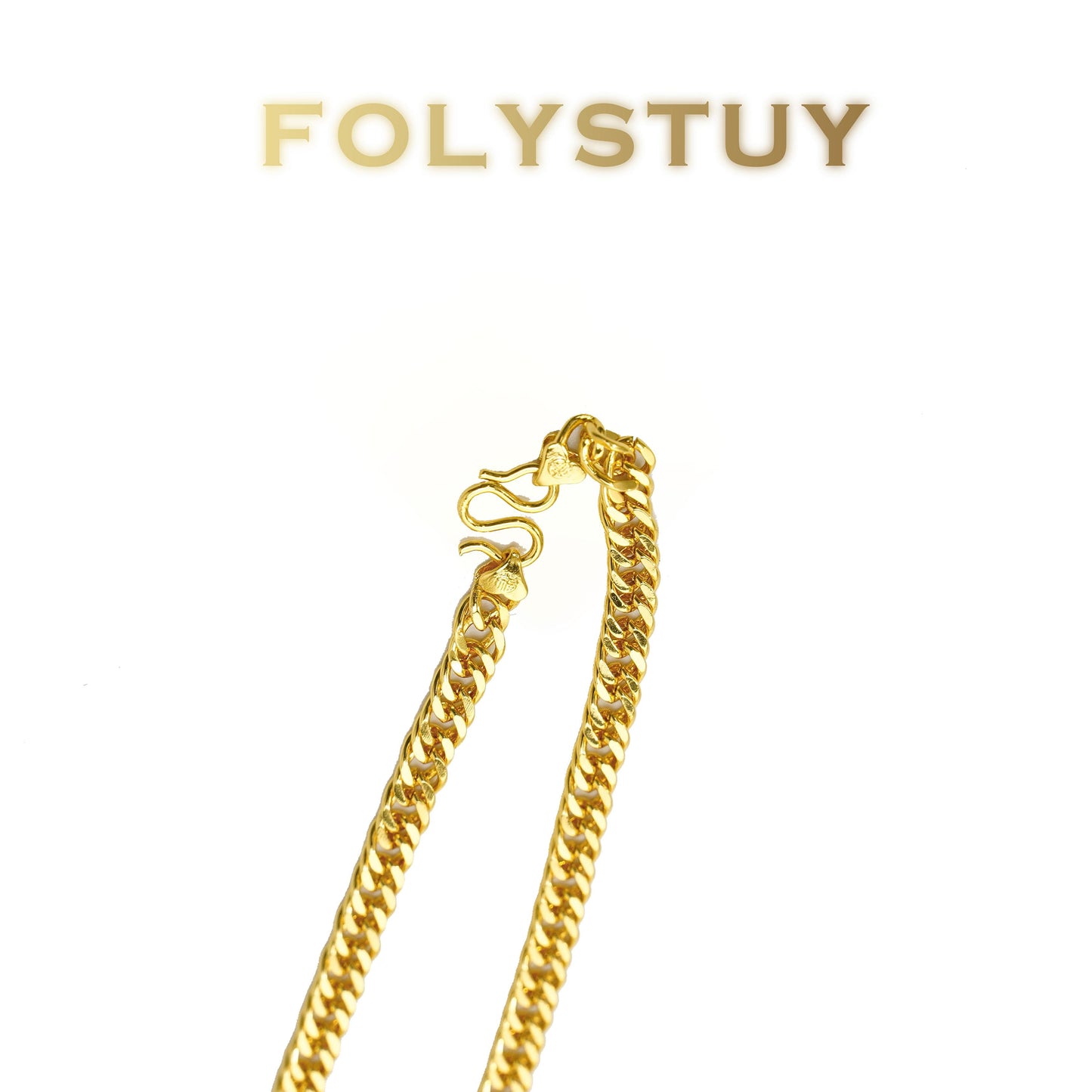 【FOLYSTUY (Y134)】24k gold filled Cuban Chain Necklace