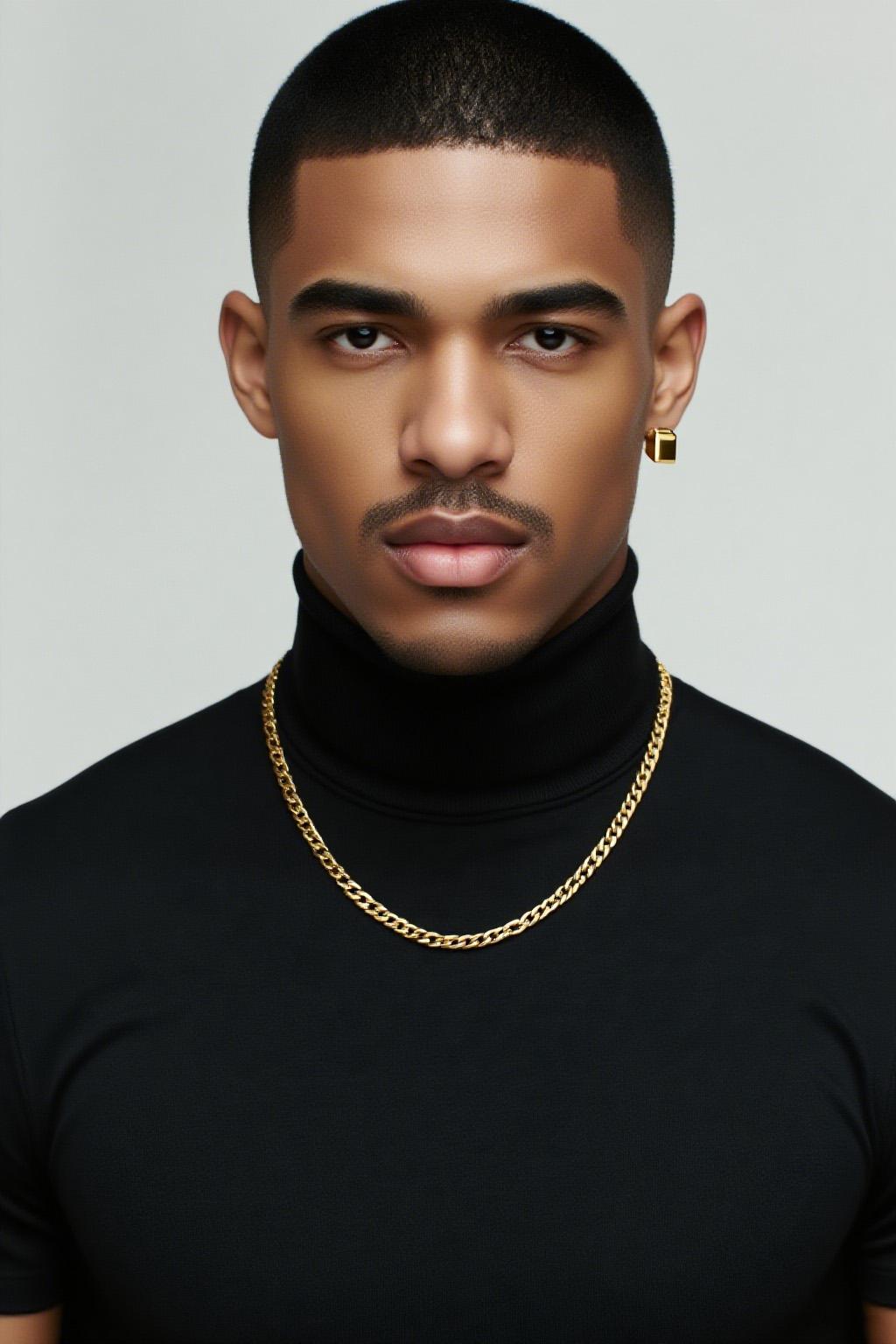【FOLYSTUY (Y128)】24k gold filled Figaro Necklace